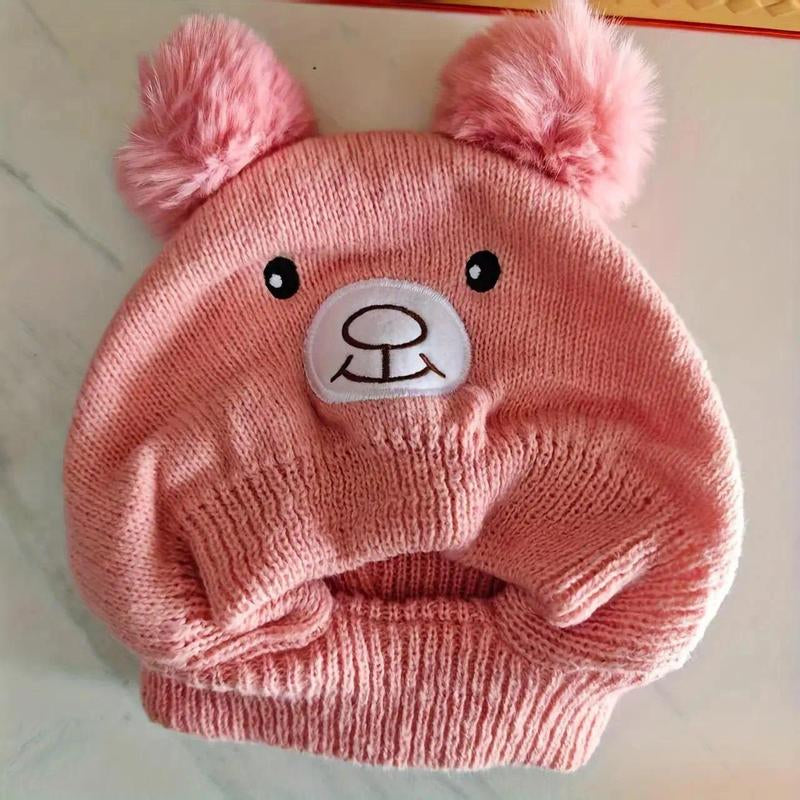 Large Dog Soft Knit Noise-Reducing Ear Scarf and Winter Hat - Warm, Windproof Outdoor Accessory for Pets