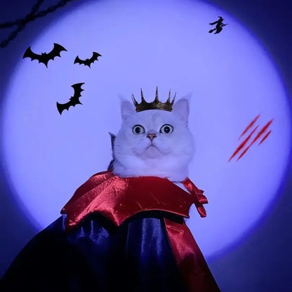 Halloween Vampire Cape and Devil Cloak Costume for Dogs and Cats - Charming Pet Outfit for Halloween, Cosplay, Parties, and Photography