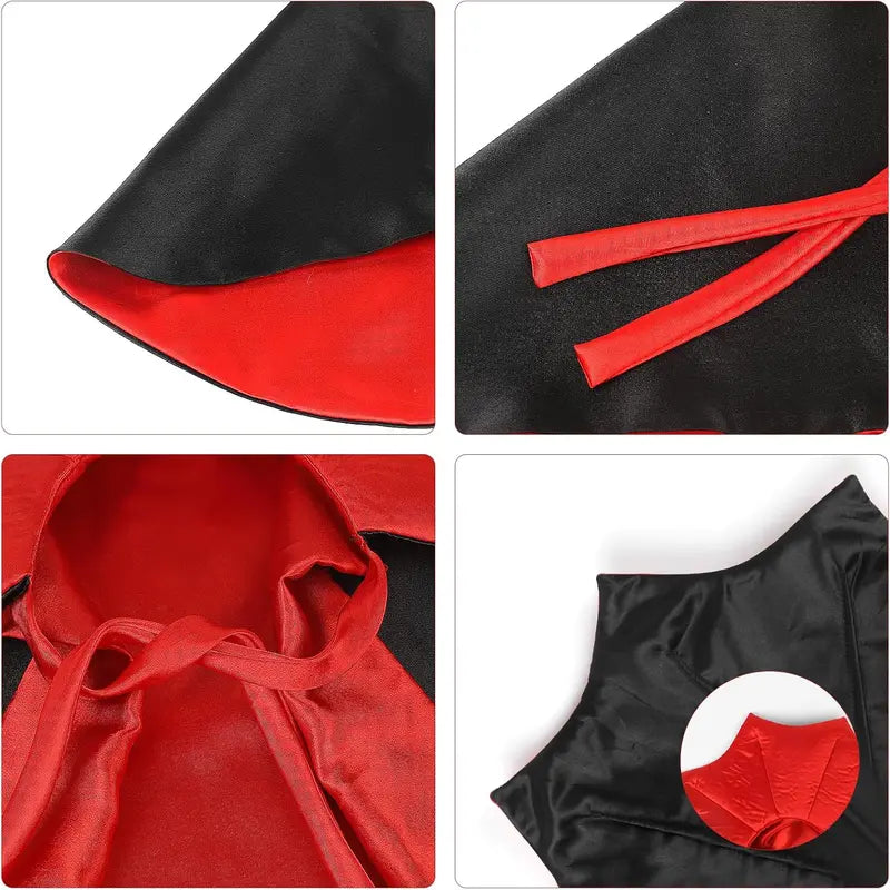Halloween Vampire Cape and Devil Cloak Costume for Dogs and Cats - Charming Pet Outfit for Halloween, Cosplay, Parties, and Photography