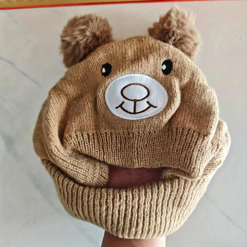 Large Dog Soft Knit Noise-Reducing Ear Scarf and Winter Hat - Warm, Windproof Outdoor Accessory for Pets