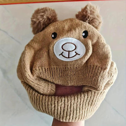 Large Dog Soft Knit Noise-Reducing Ear Scarf and Winter Hat - Warm, Windproof Outdoor Accessory for Pets